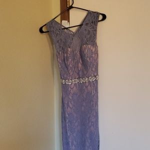 Purple lace formal dress